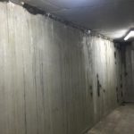 Te behandelen betonwand - cementering