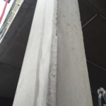 Bij te werken betonstructuur (vellingskanten)
