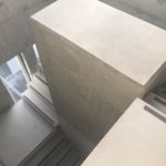 In eerste fase bijgewerkte centrale koker - esthetische betonherstelling
